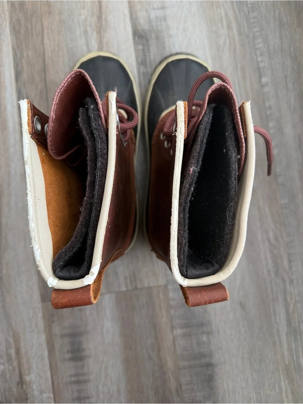 Sorel Brown and Black Waterproof Lace-Up Snow/Rain Boots
